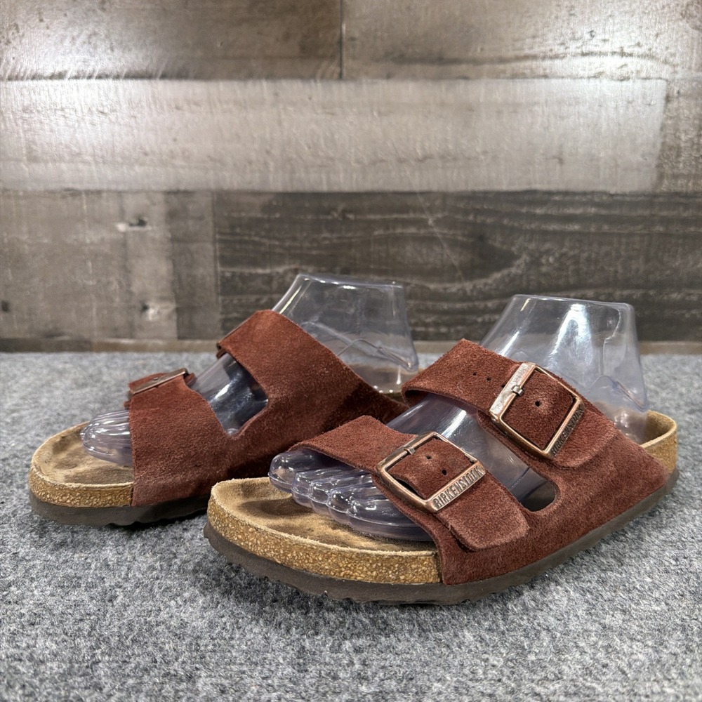 Birkenstock Arizona Womens Suede Sandals Mink Brown Size EU 39 (8/8.5 US) Narrow